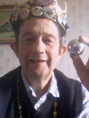 Photo of John wearing the ROTM crown