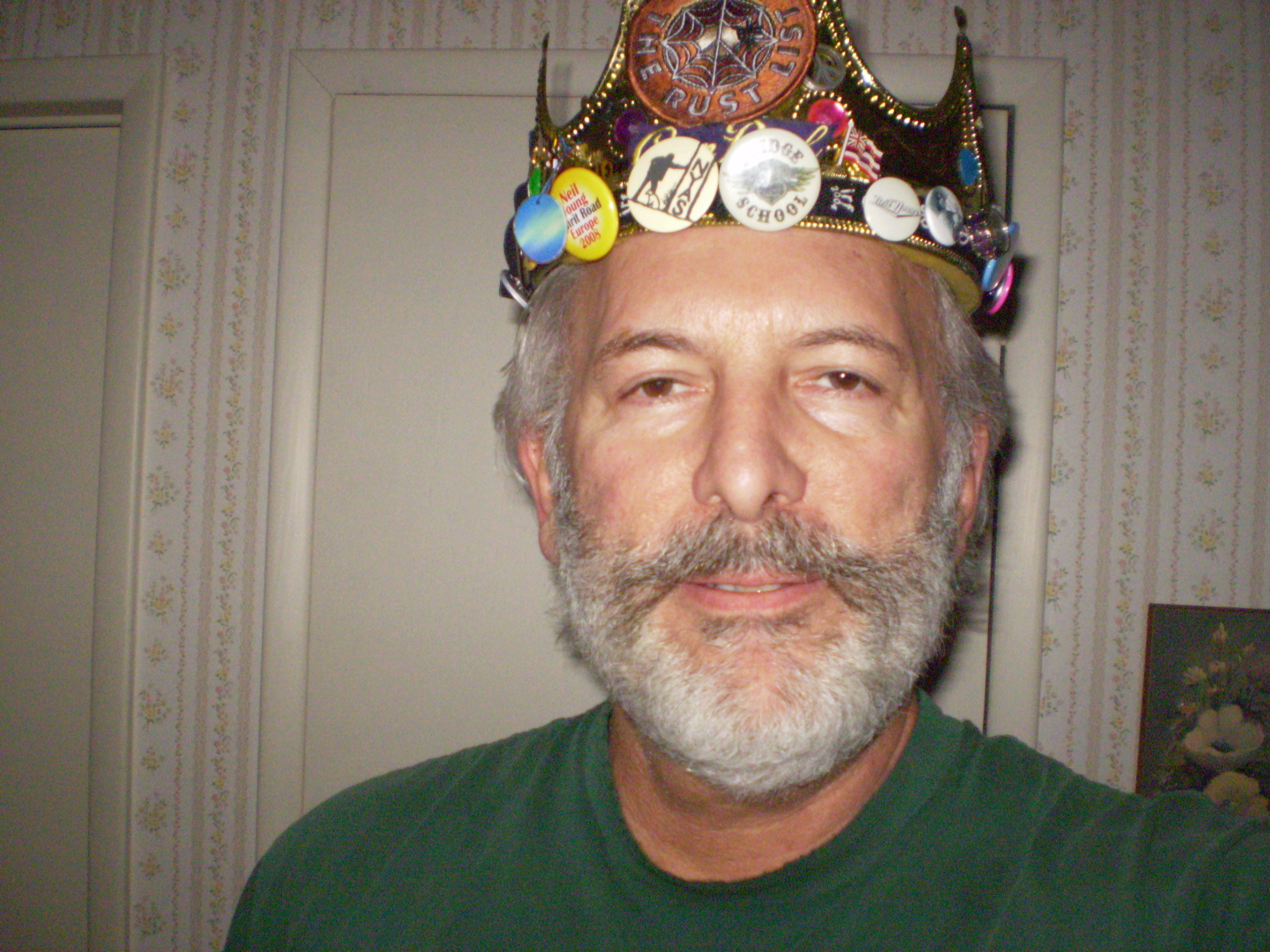 Photo of John wearing the ROTM crown