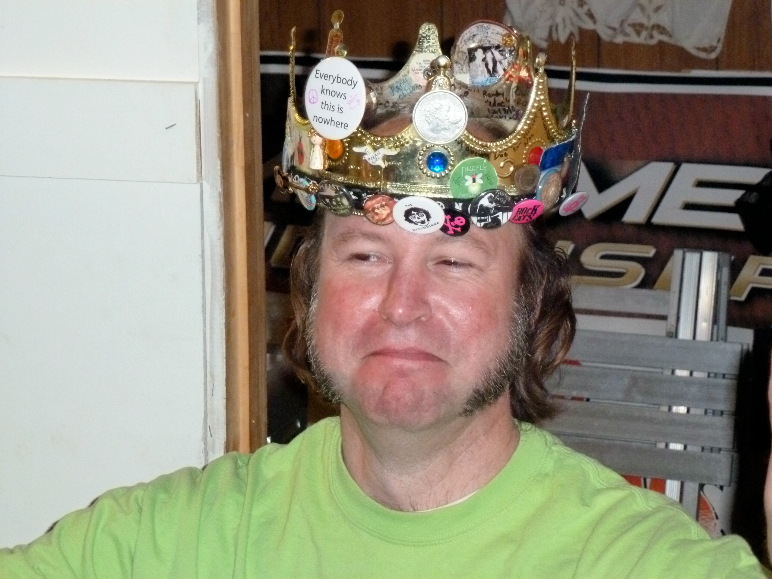 Photo of Curt Vigg wearing the ROTM crown