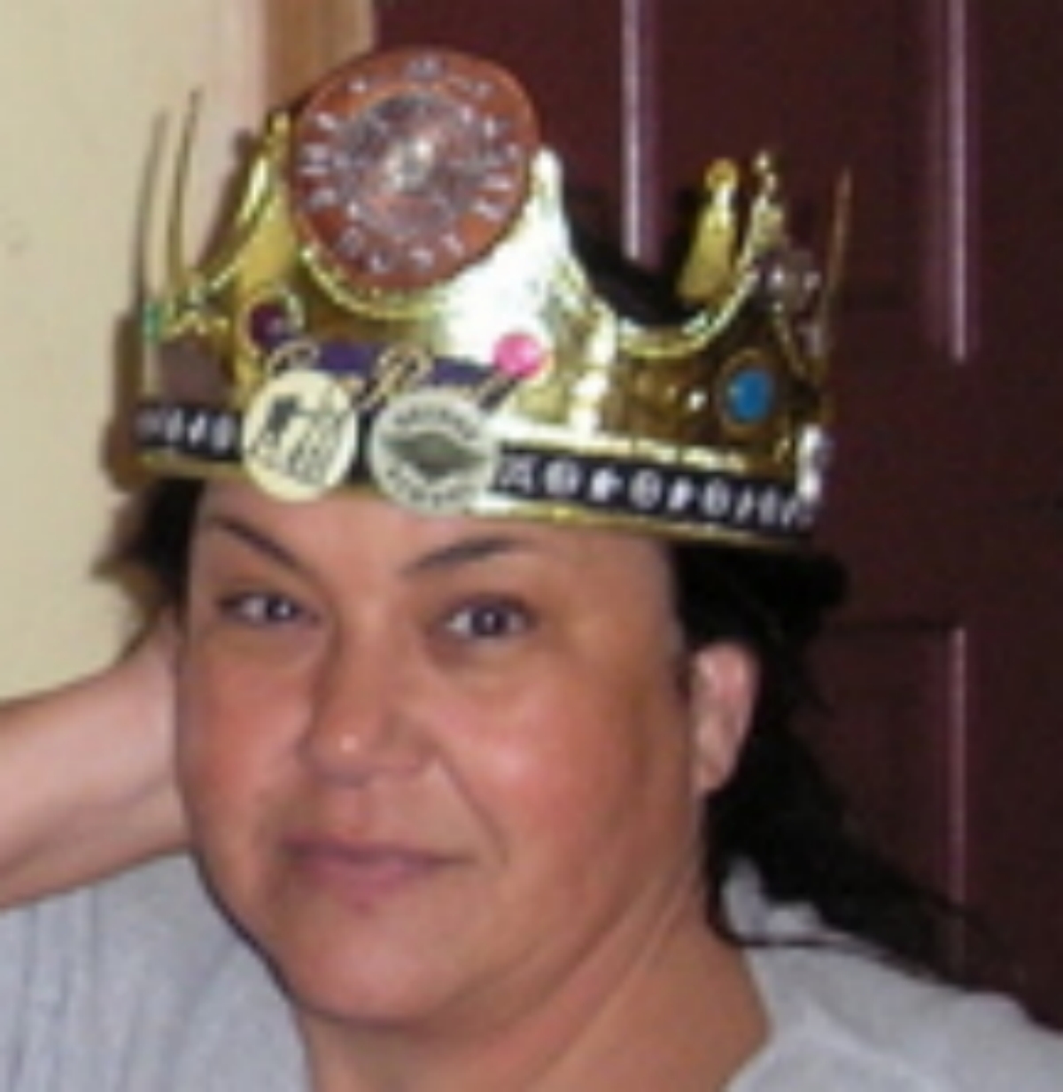 Photo of Paulette wearing the ROTM crown