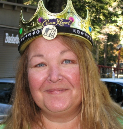 Photo of Deb wearing the ROTM crown